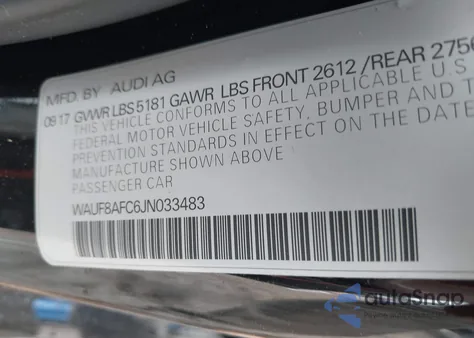 2018 Audi A6 2.0T Premium/2.0T Sport из США, поврежденный, VIN WAUF8AFC6JN033483